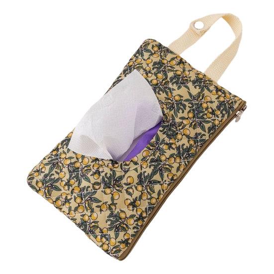 Baby Wipes Pouch Floral Quilted Portable Baby Organizer Bag Refillable Wet Wipes Bag