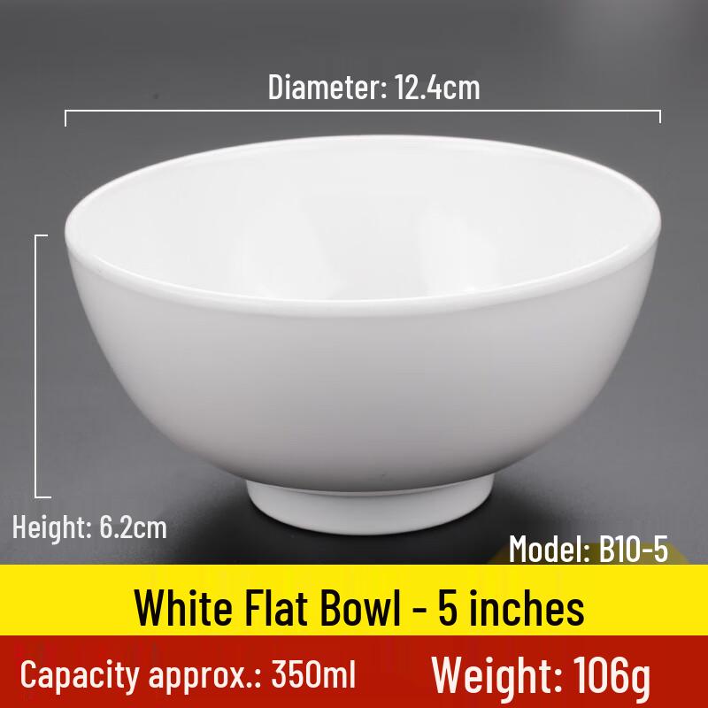 Yangge CLX Melamine White Rice Bowl (10-Pack) B10-5