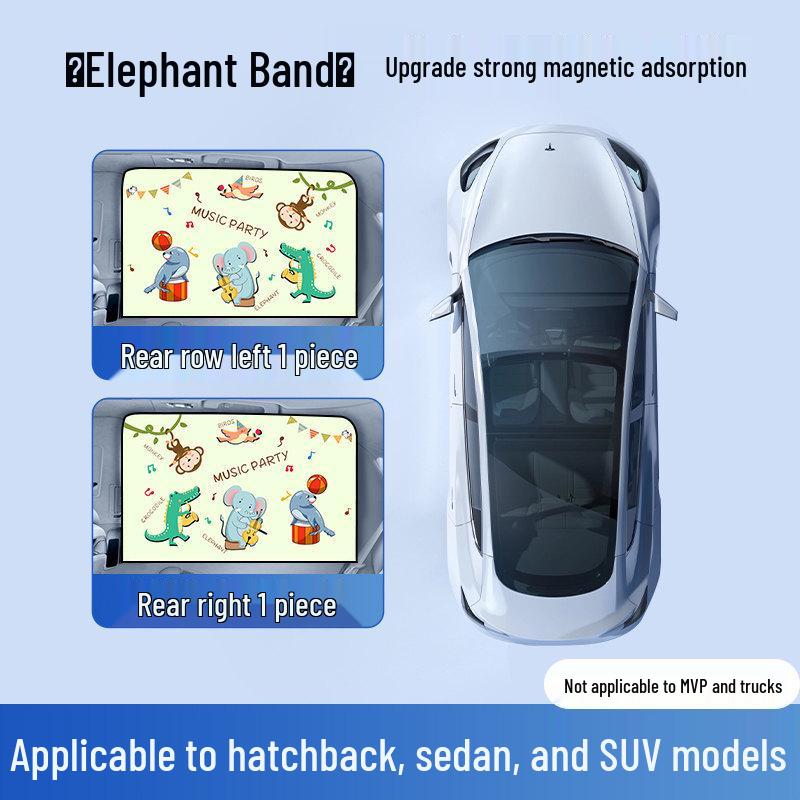 Sedan Window Sunshade - Heat Insulation & Privacy Curtain for Car Interior