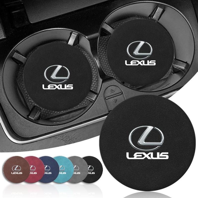 

Car leather Water Coaster Non-Slip Mat Car Bottle Holder Insert Pad For Lexus CT200H IS250 RX300 RX350 RX450H LS460 GX460 GX470 1Pcs синий