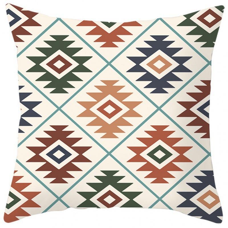 

Новая наволочка Богемный цвет Геометрический узор Ретро Домашняя Наволочка для подушки 45 * 45cm