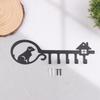5/6/8- Hook Dog Wall Key Holder - Decorative Pet Organizer For Leashes, Keys - Rustic Entryway Storage For Home/Office