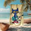 Ultra-Soft Beach Towel with Pete the Cat Theme,Ideal for Pool - Camping, Diving - Perfect Travel Essential, Vibrant Beach Towel.
