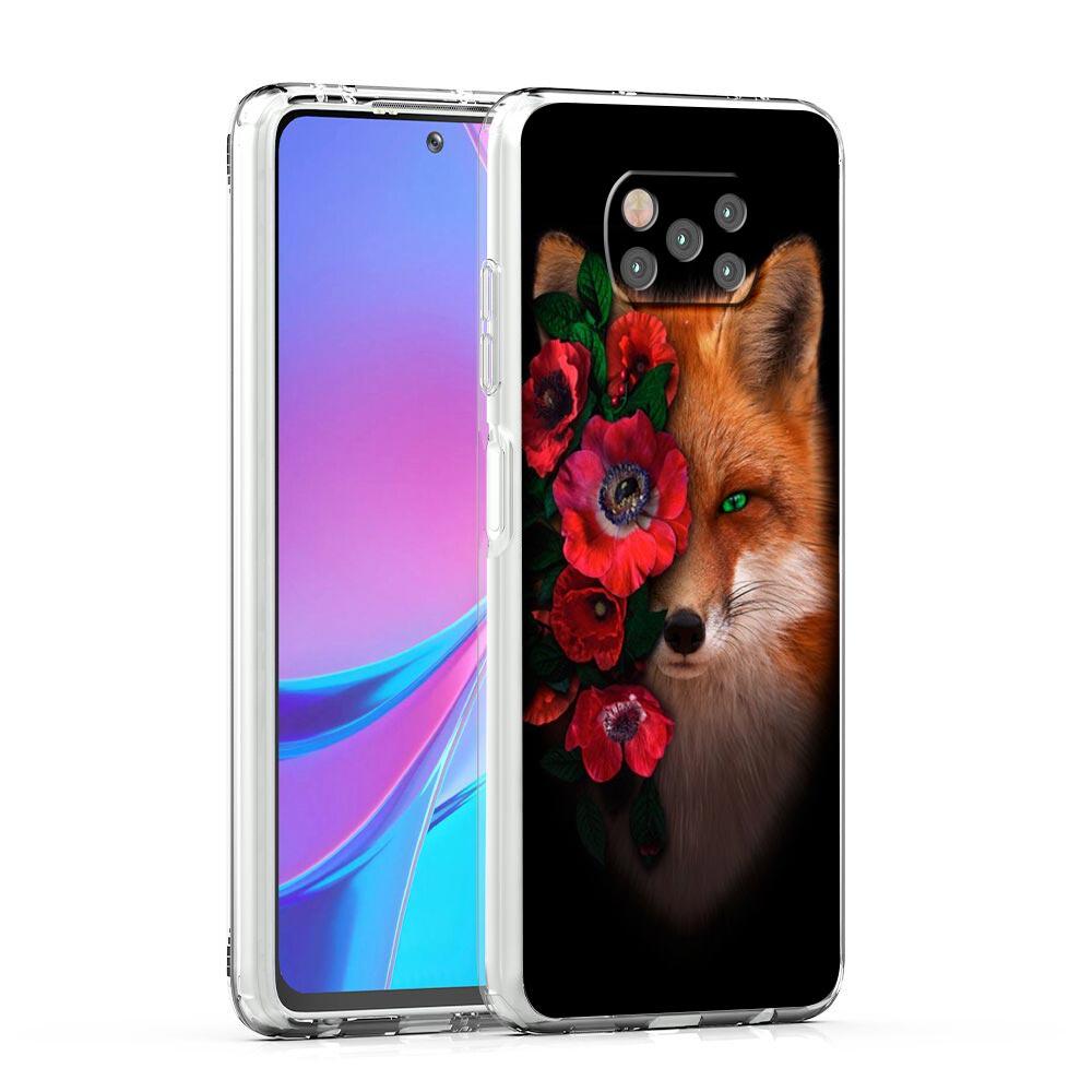 Roztomilý červený lišák Dárkové pouzdro na telefon Pro Xiaomi Poco X3 NFC F3 M3 X4 M4 Pro 5G Mi 11 Lite Ultra 11T 11X 12 12T Pro 11i Měkký průhledný kryt