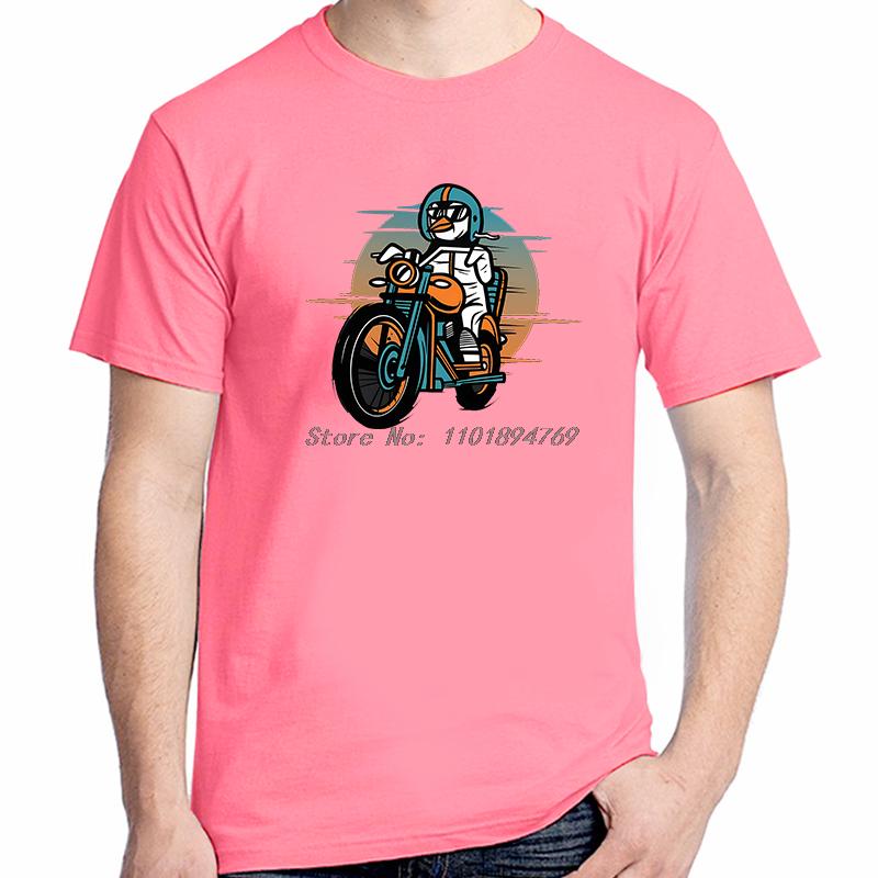 Cool Retro Biker Penguin Classic Graphic T Shirts Fashion T Shirts Cotton Short Sleeve Tshirt High Quality Unisexs Clothes