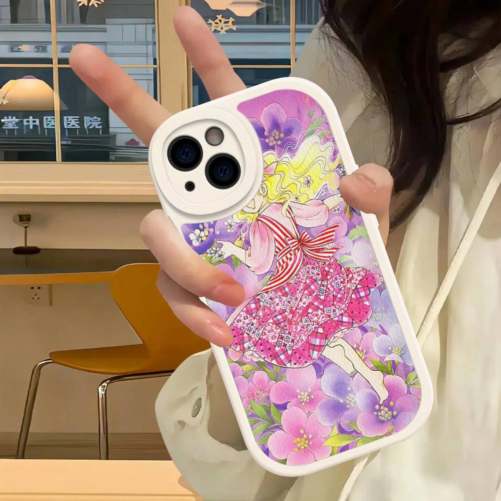 Classic C-Candy C-Candy Anime Leather Phone Case For IPhone 16 14 15 Pro Plus 13 12 11 Pro Max Silicone Cover