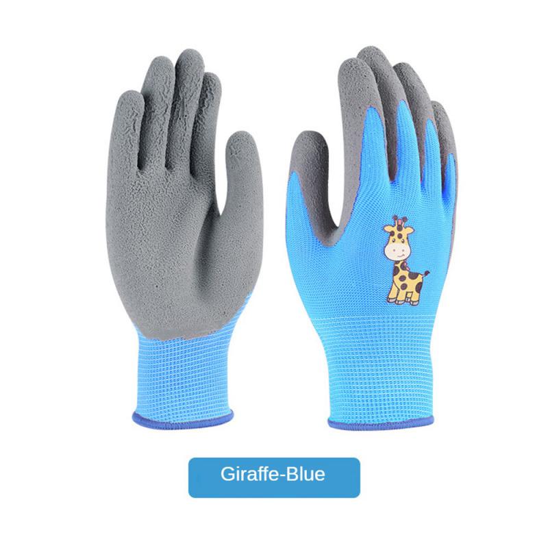 Kinder strapazierfähige wasserdichte Gartenhandschuhe rutschfest Kinder Sicherheit Hofarbeits-Handschuhe Tragbare Gartenwerkzeuge Gartengeräte Handschuhe