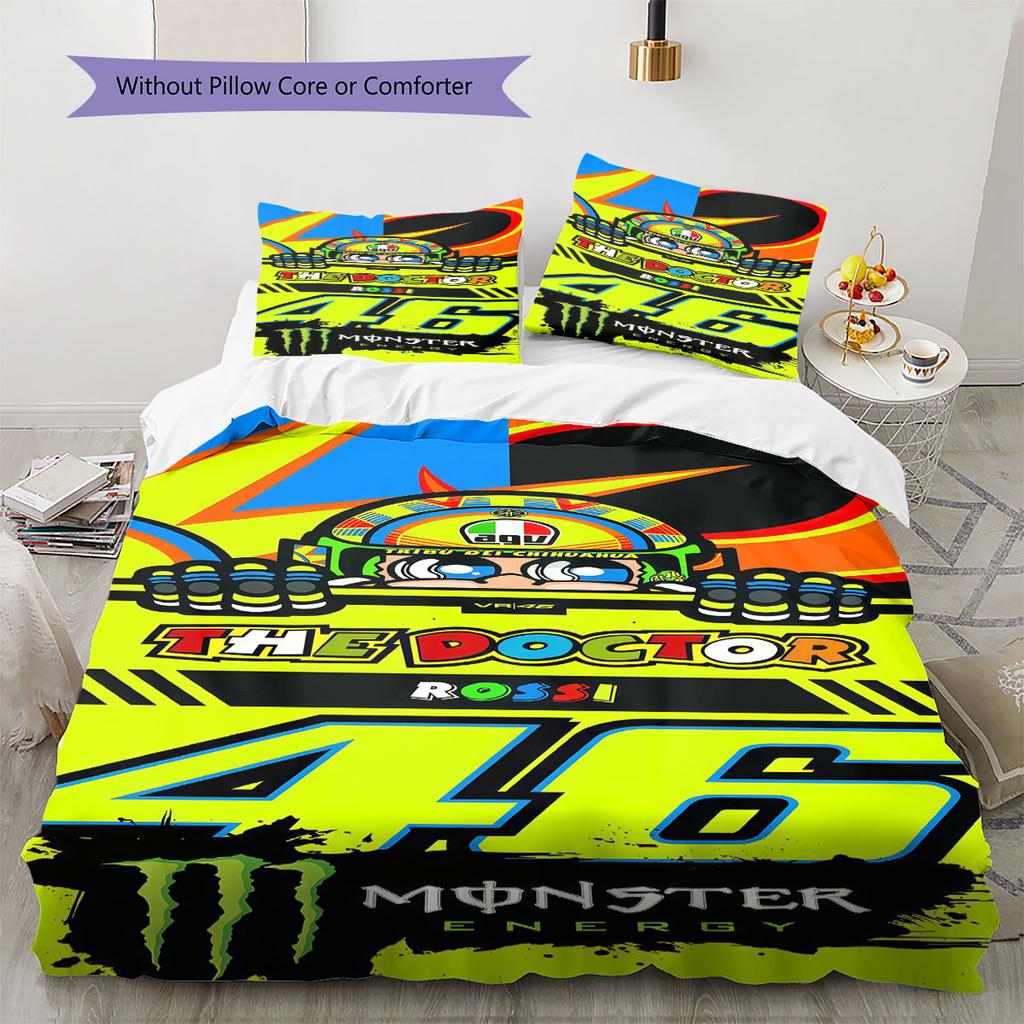Rossi Oath Bedding Quilt Set Quilt Cover Pillowcase Home Decoration Birthday Gift (1 * Duvet Cover + 2 * Pillowcase, Without Core)