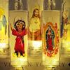 Jésus Vierge Christ Lampe Bougie LED Romantique Sans Flamme Bougie Chauffe-Plat Religieuse Veilleuse Ornement Décoratif de Bureau