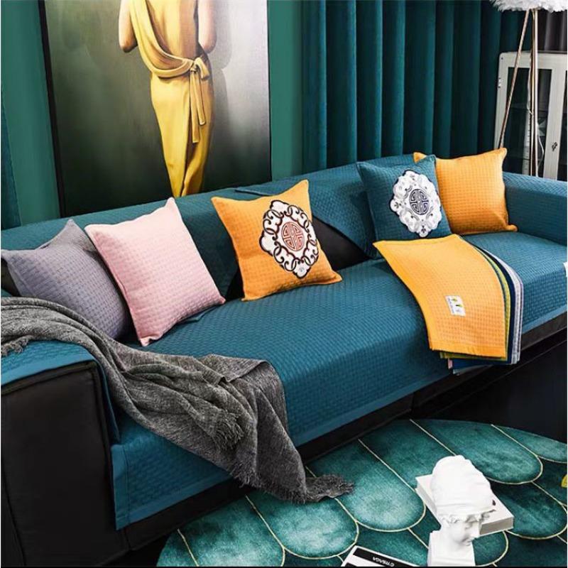 

Простая диванная подушка, легкая роскошь, четырехсезонная нескользящая ткань, универсальный чехол для подушки, современный кожаный чехол для дивана 70*70