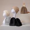 Custom Logo Design Cashmere Winter Beanie Hat Women Knit Thermal Classic 2x2 Rib Knit Pure Cashmere Beanie Cap