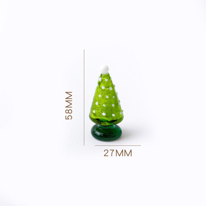 Creative Santa Claus Mini Christmas Tree Glass Ornament