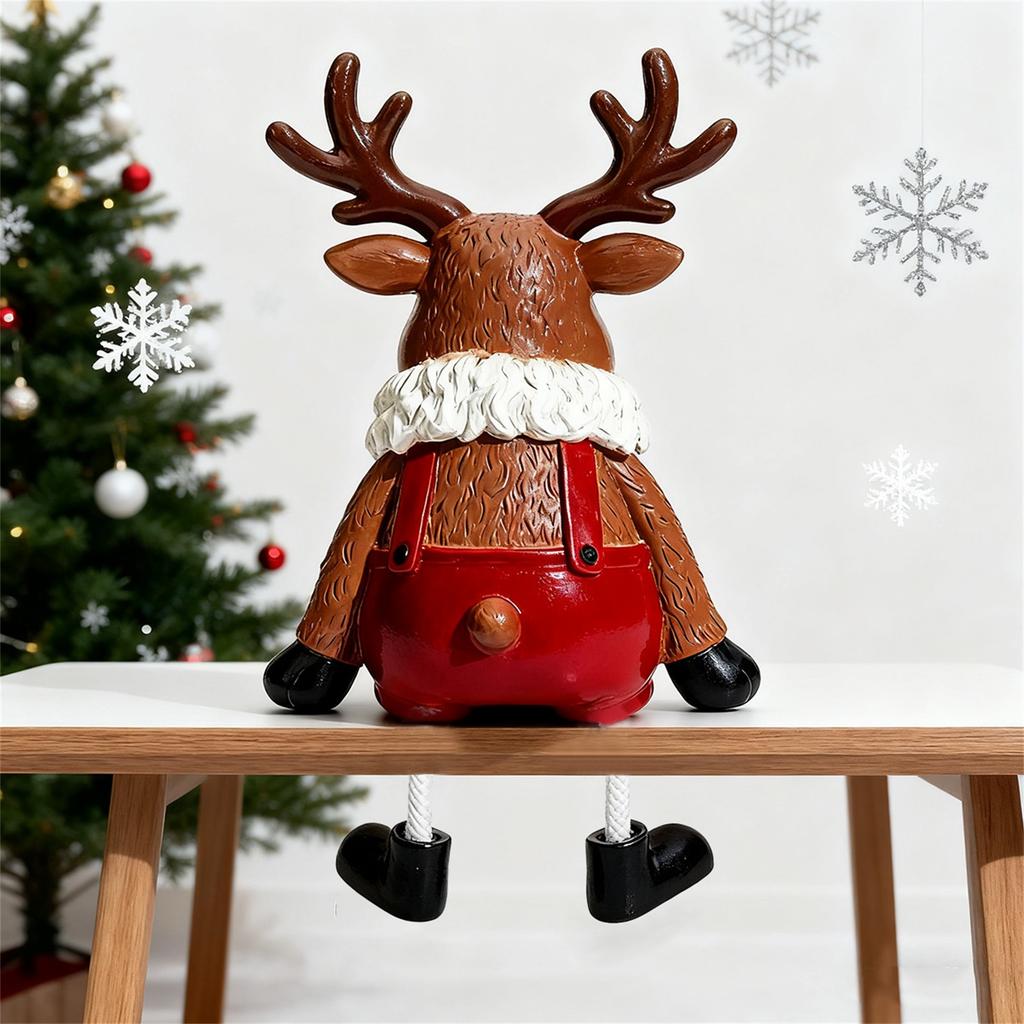 Christmas Hanging Elk Resin Ornaments, Christmas Decoration Desktop Window Decoration Creative Gift