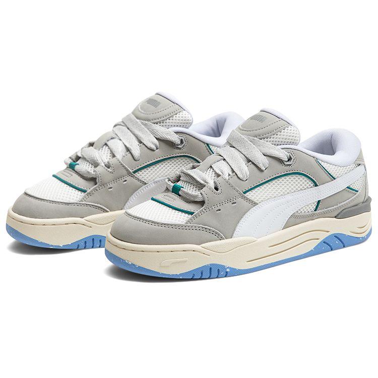 Puma 180 Leather Low-Top Sneakers Unisex Sneakers Gray Blue 390742-02