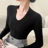 Women's Soft Cashmere V-Neck Base Layer Top, Slim-Fit Wool Knit Sweater for Autumn/Winter 2026