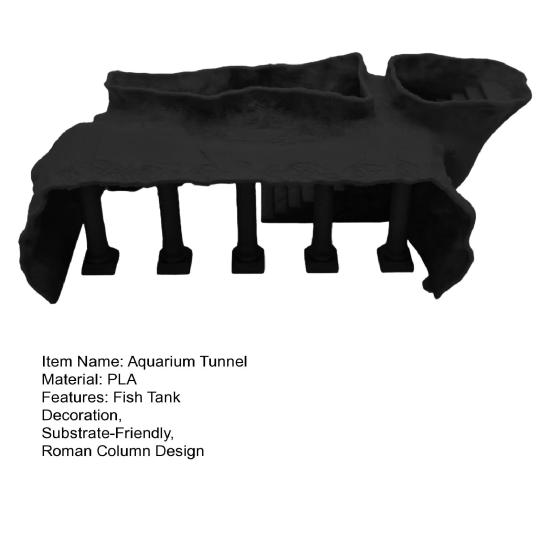 Aquariumhöhle Tunnel Römische Säule unter Kies Tunnel Aquarium Versteck Kleinfisch- und Garnelenversteck mit Sichtfenstern für Betta, Garnelen, Corydoras