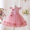 Sequined Princess Dress with Flutter Sleeves for Toddlers – Festive Puffy Tulle Skirt