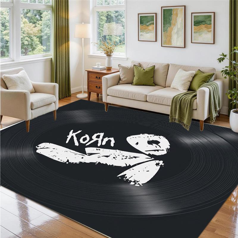 Korn Design Crystal Velvet Rug Soft Decorative Mat for Bedroom Entrance