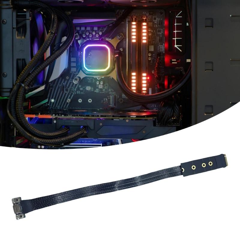 M.2 to Oculink 4i Extension Cable PCIe4.0 Gen4 Silver Plated Cable for M.2 M Key NVME to SFF8611 Adapter Cable