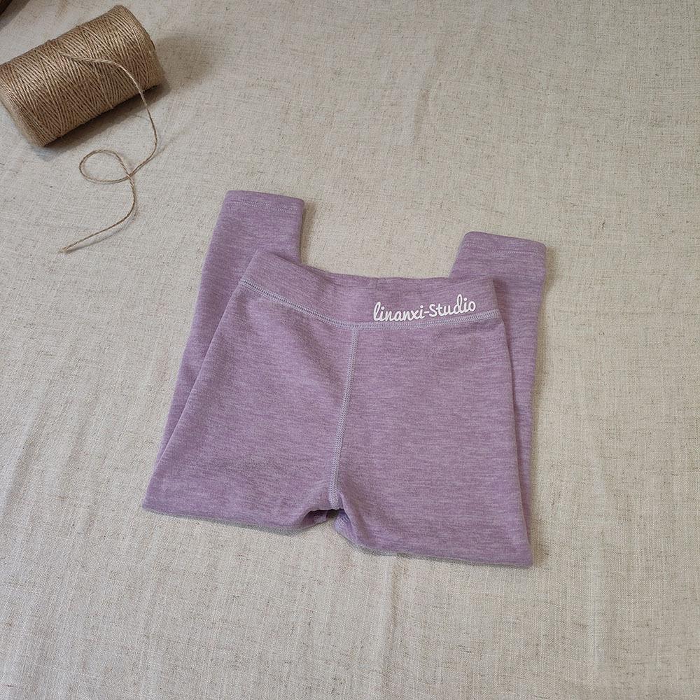 Children's Fleece-Lined Autumn Pants with Knee Pads - Warm, One-Piece Base Layer for Boys and Girls