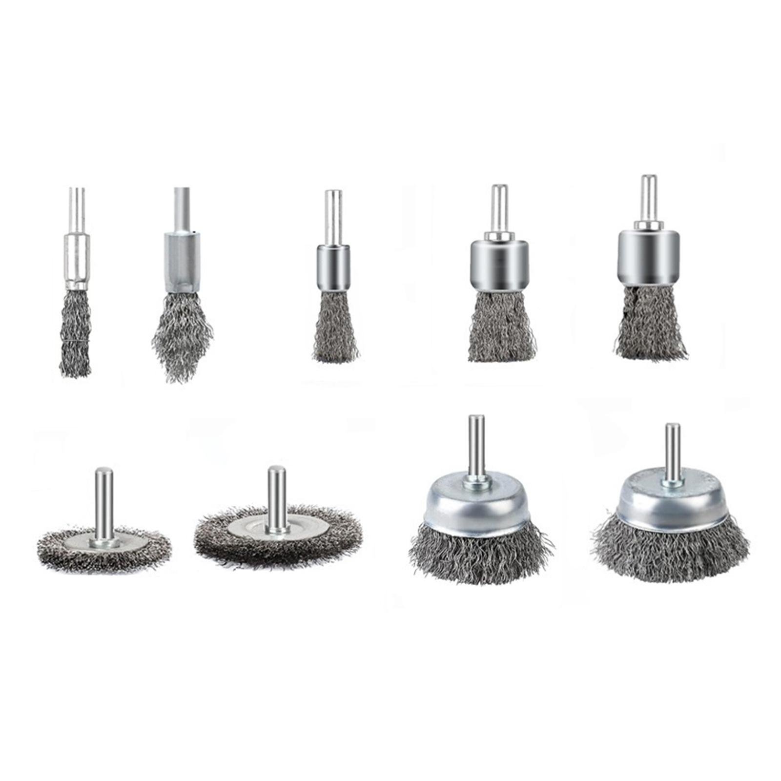 

Carbon Steel Wire Brush Set Suitable for Drill Various Surfaces Cleaning Task Professional Craftsmen Metal Wood Grinding 1