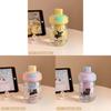 Girls Cartoon Double Drinking Plastic Cup With Rotating Straw For Office And Travel Use