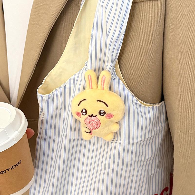 Cute Cartoon Plush Doll Pendant Lovely Stuffed Bunny Keyring Couple Key Holder Bag Hanging Decoration Best Friend Gifts
