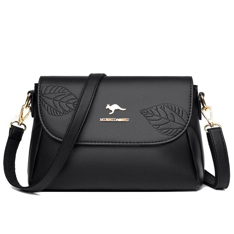 

Новая женская сумка через плечо, простая женская повседневная сумка-мессенджер для мамы, большая вместительная женская сумка-клатч чёрный