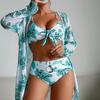 Sexy 3Pcs Bikinis 2025 Swimsuits Women's Swimwear Push Up Female Beach Swim Wear Bathing Suits Brazilian Bikini Set Pool Bather