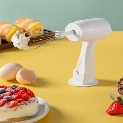 Noise-Free Electric Whisk Cordless Rechargeable Electric Hand Mixer For Baking Cooking Panel Speed For Whisking For Kitchen