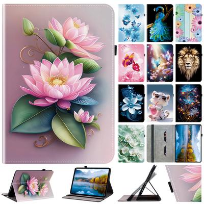 PU Leather Tablet Case for Apple iPad (2022)-11 Styles! Durable,with 2 Stand Slots,Pencil Holder & Card Slots,Flexible TPU Back Cover