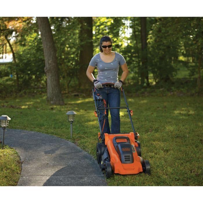 Tondeuse Électrique Filaire - BLACK+DECKER - LM2000-QS - 2000W - 48cm De Coupe - Mulching, Éjection Latérale Ou Bac 50L