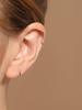 Minimalpiercing 14K 18K Mini Helix Flat One-Touch Ring Earrings