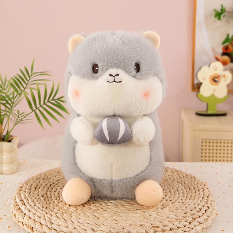 Cute Foodie Groundhog Plush Toy Doll Cute Cartoon Hamster Doll Grab Machine Doll Gift
