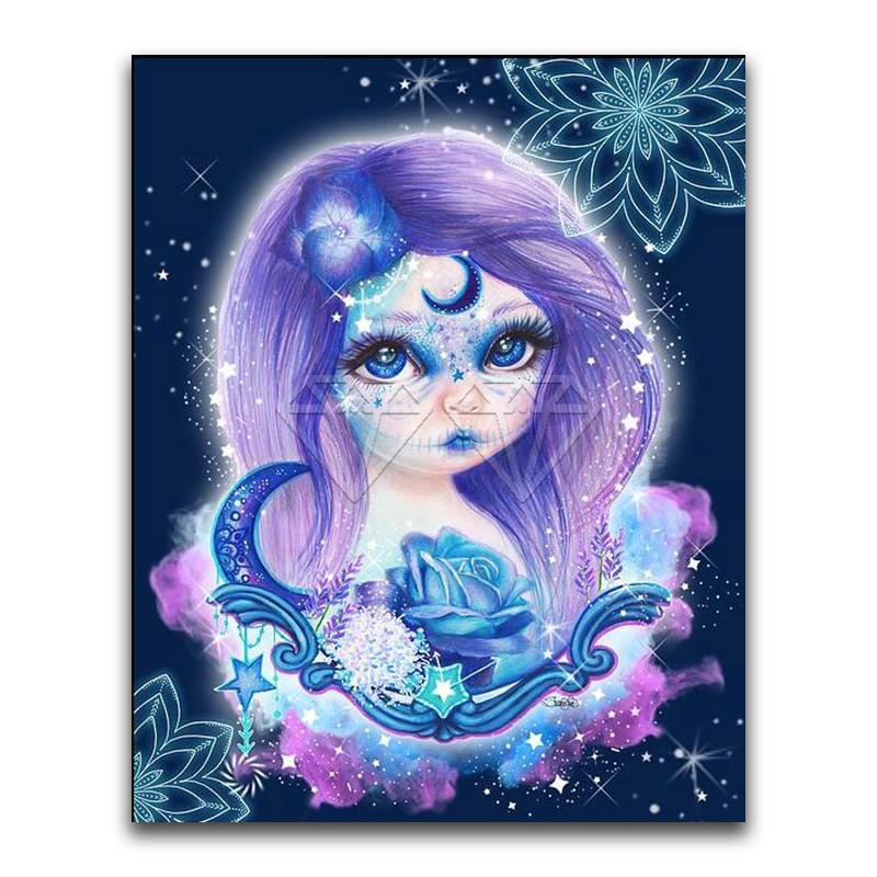 5D-Diamant-Malerei-Set zum Selbermachen, Bildschirmmädchen, Diamant-Stickerei, Strass-Dekorationen für Zuhause