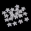 DIY 20pcs 9mm(0.4in) Mini Resin Flowers With Shiny Rhinestone Flatback Buttons