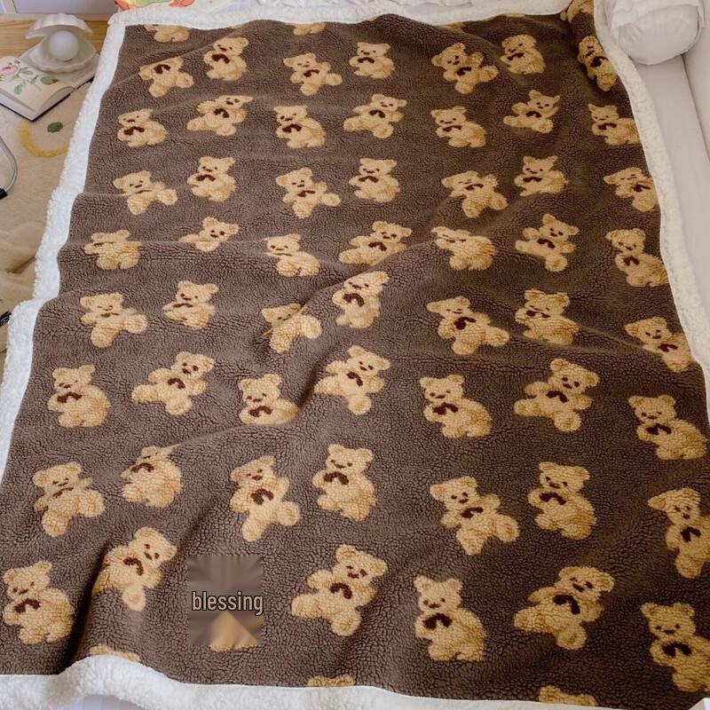 OEING Lamb Velvet Thick Sofa Blanket