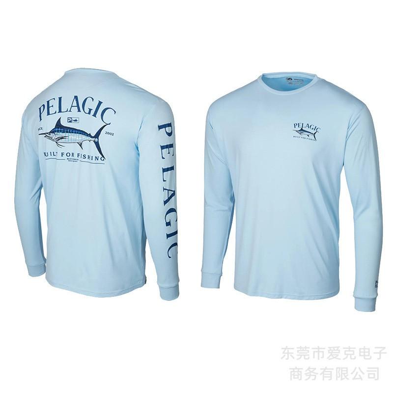 Camicia da pesca da uomo ad asciugatura rapida con protezione UV UPF 50 a maniche lunghe, traspirante, per sport all'aperto, ciclismo