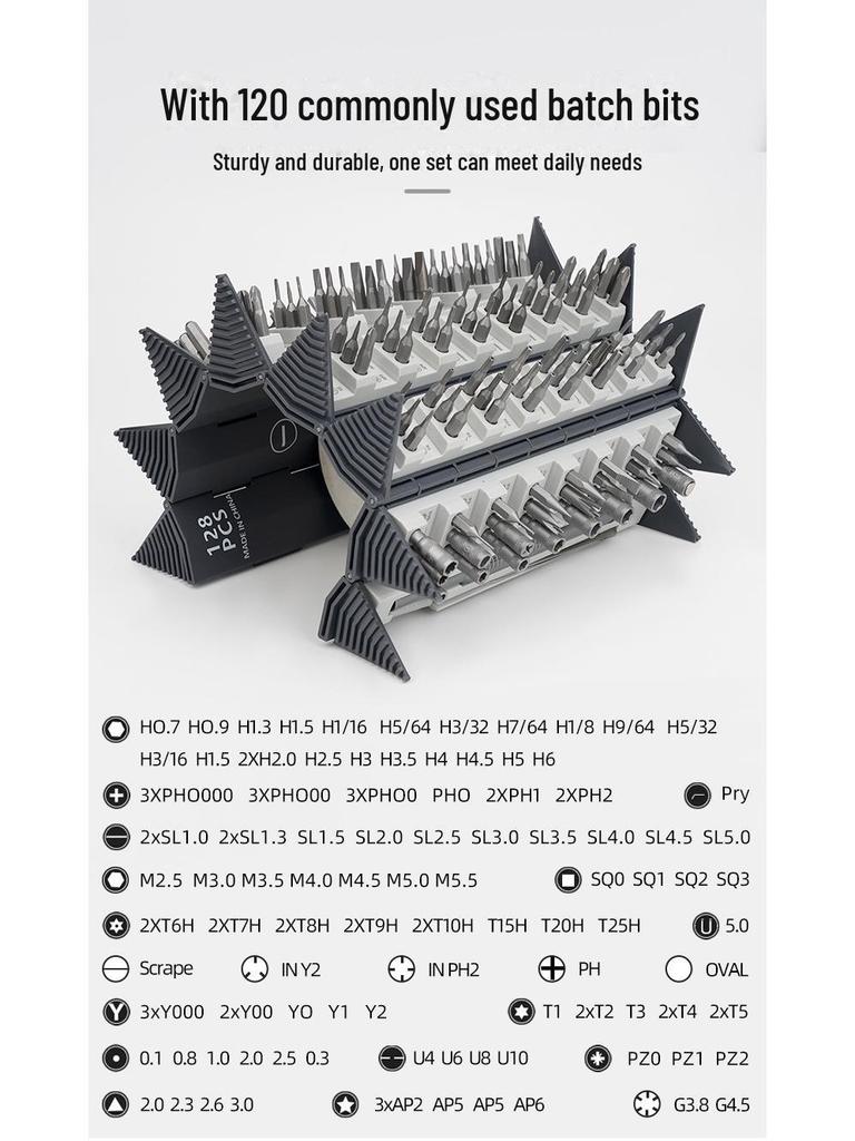 128-in-1 Precision Screwdriver Set: Multi-Function Manual Repair Tool Kit