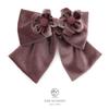 (Soubien) Hair Ornament for Graduation Ceremony, Hakama, Coming-of-Age Ceremony, Furisode, Ribbon, Pink, Flower, Velvet, Tsumami-zaiku, Comb-type