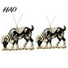Birthday Party Favors 2Pcs 2D Goat Hanging Ornaments, Acrylic Winged Pendants, Year of Office Christmas Ornaments The Auspicious Decorations for Tree,