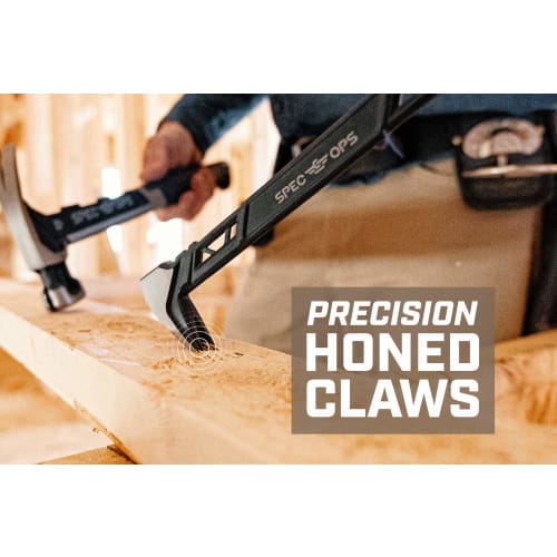 Spec Ops SPEC-D11MOLD Tools 11" Molding Pry Bar Nail Puller Cats Paw, High-Carbon Steel, Black