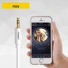 PISEN 3.5mm Male-to-Male Stereo Audio Cable, 1.5m, White, Car & Headphone Aux Connector.