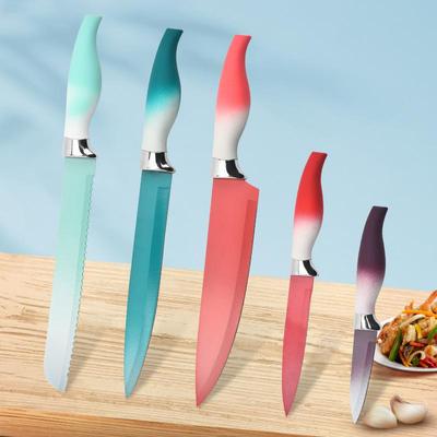 5Pcs Knife Sets Kitchen Knives Set Chef Knives Kitchen Bread Slicing Knife Fruit Boning Cutter Serrated Meat Knife