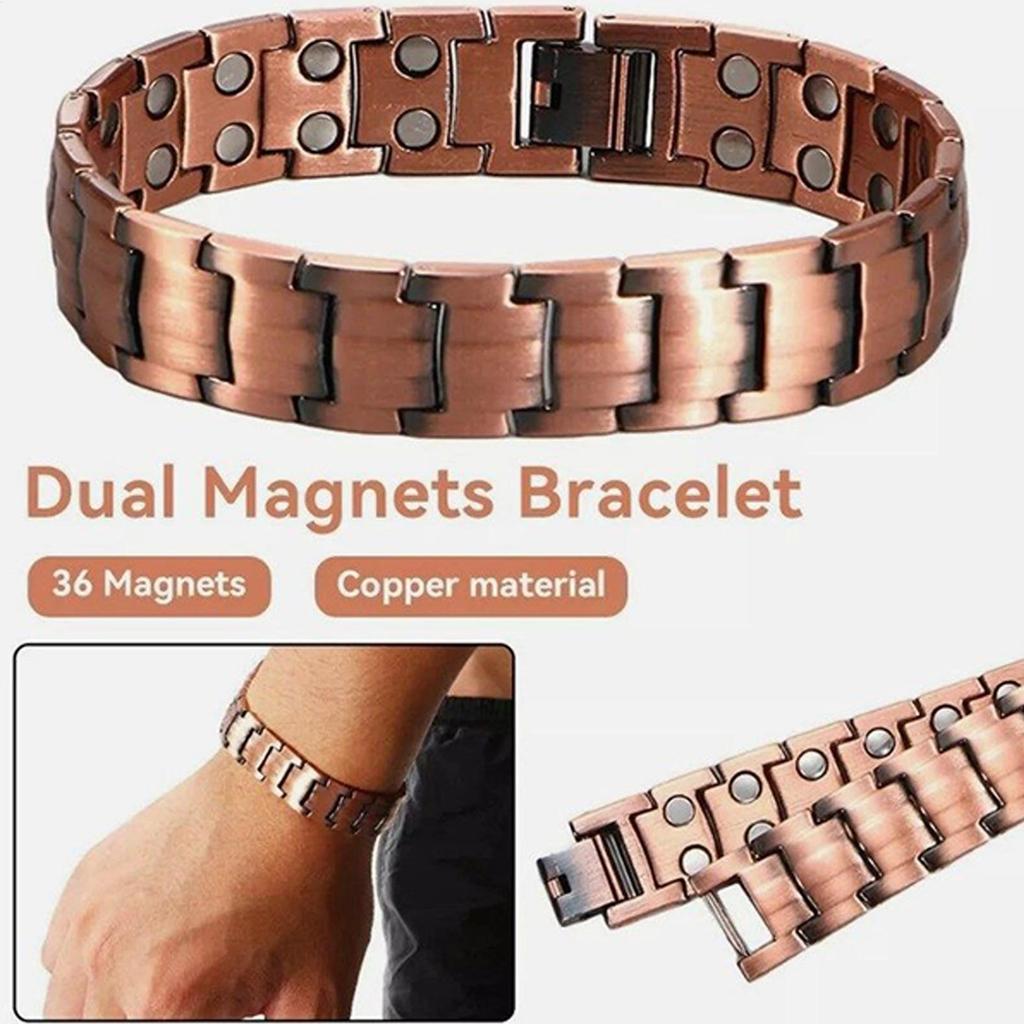 Magnetické náramky pro muže Čistě měděný magnetický náramek Šperky Šperkové doplňky pro Běh Sporty Posilovna Otcové Outdoor
