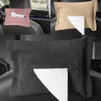 Leder Auto Taschentuchbox Auto Wildleder Sonnenblende Sitzlehne Hängende Taschentuchboxen Halter Innenraum Mittelarmlehnenbox Papierhandtuch Organizer