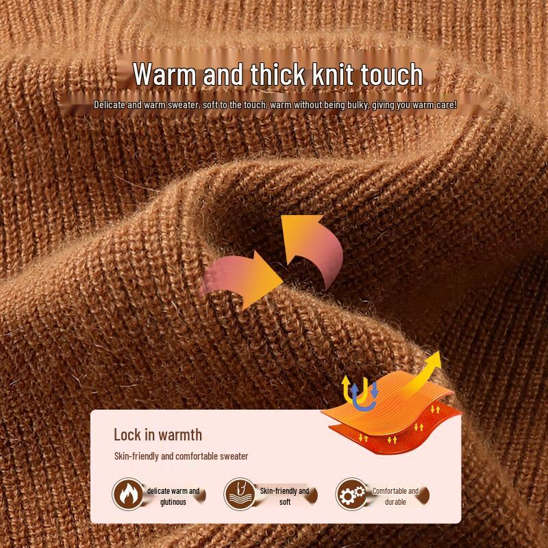 SHANSHAN Men's 100% Cashmere Half-Zip Pullover Sweater