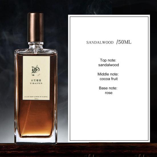 Sandeltræ Parfume, 50ml Tempel Røgelse Duft Træagtig Cologne, Langvarig Unisex Duft, Niche Gave til Mænd Kvinder