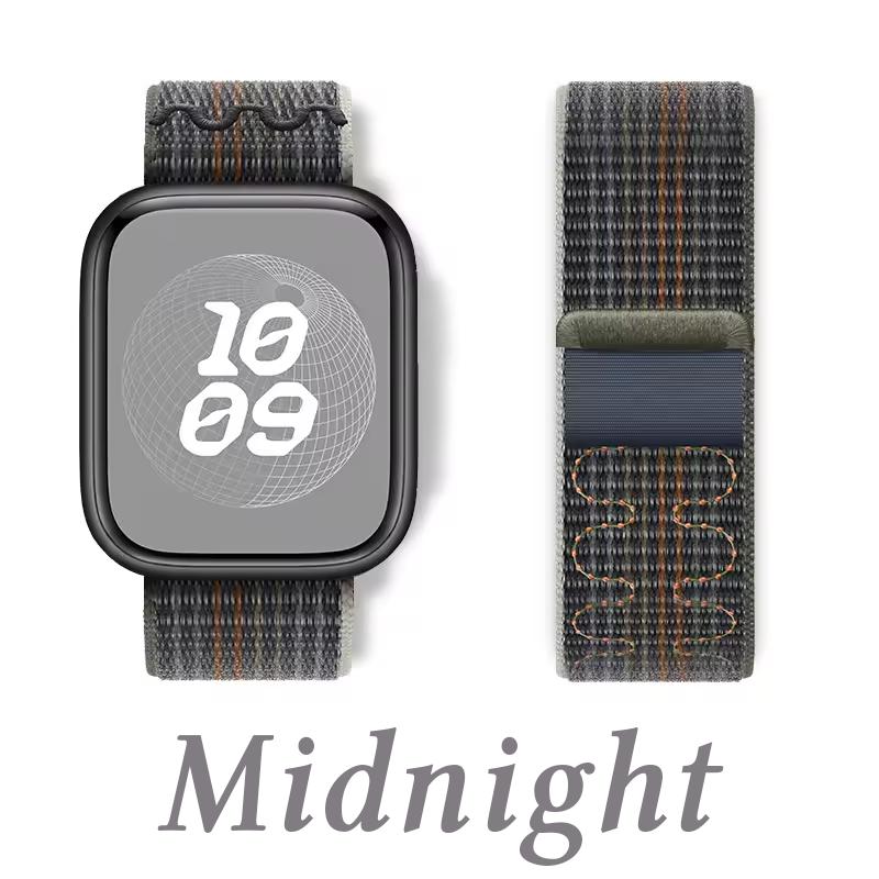 Nylon Loop Watch Strap for Apple IWatch 10 9 8 7 6 5 SE Ultra 2 44MM 45MM 46MM 49MM 42MM Sport Adjustable Braided Band Bracelet