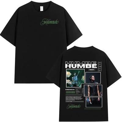 Sänger Humbe Esencia Tour 2025 Album Grafiken T-Shirts Herren Hip Hop Gothic Kurzarm T-Shirt Mode Übergroße Baumwoll-T-Shirts